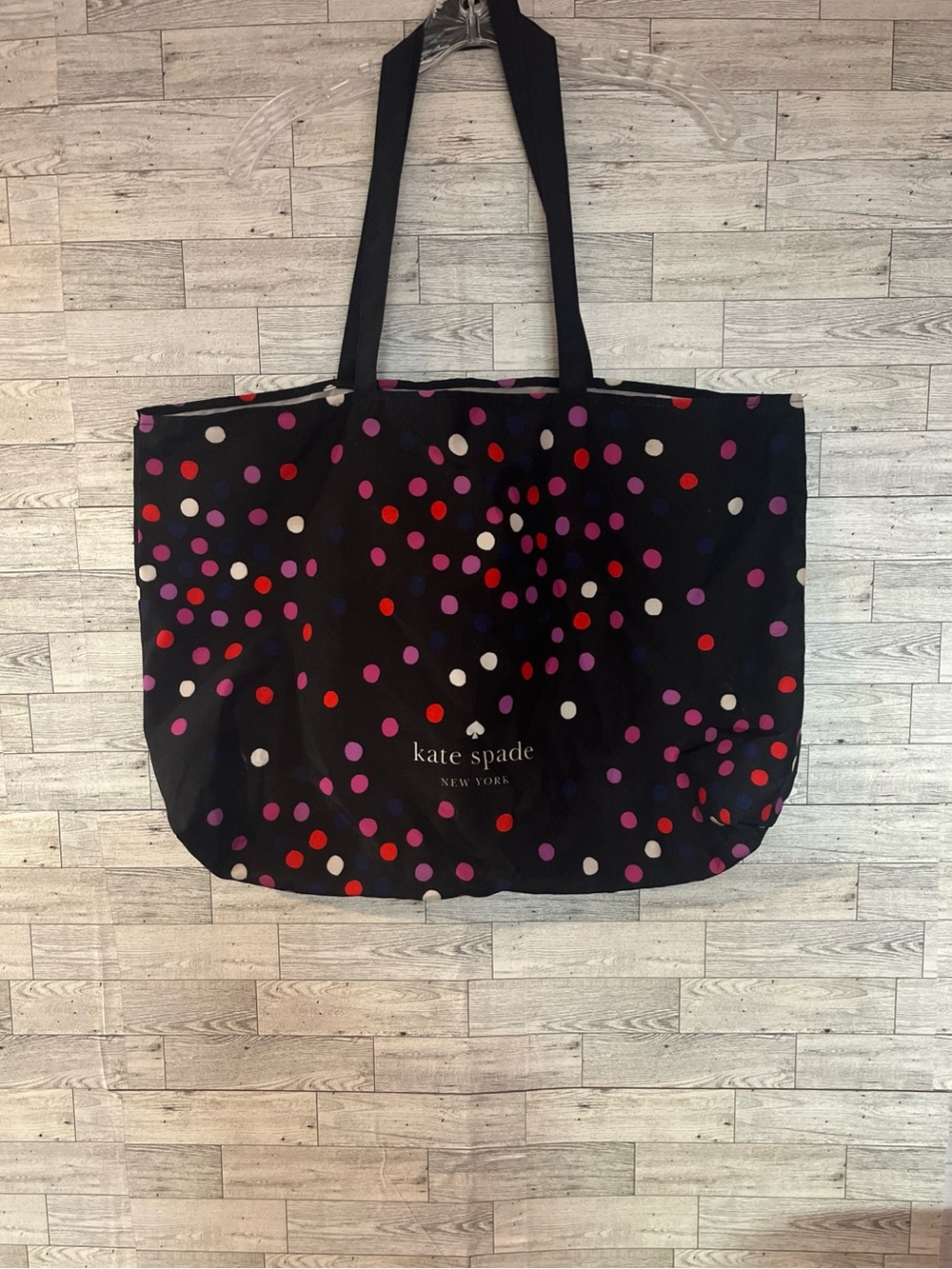 Kate Spade polkadot extra large tote
